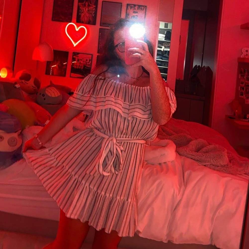 Across the shoulder dress brand new with tags